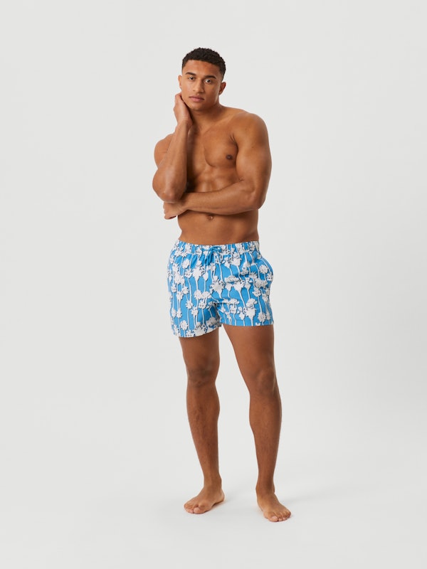 Borg Print Swim Shorts
